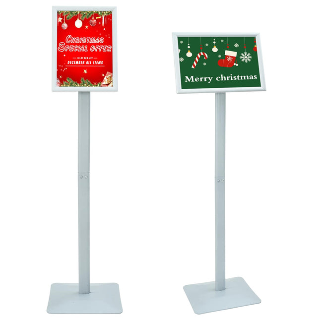 Pedestal Plakatstand Sølv 32 x 27 x 119 cm Støbejern