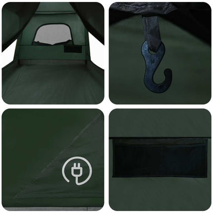 Familietelt med tag Army Grøn 320 x 210 x 180 cm Polyester