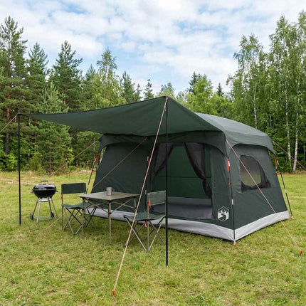 Familietelt med tag Army Grøn 320 x 210 x 180 cm Polyester
