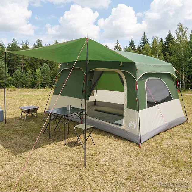 Familietelt 8-personers Grøn Polyester