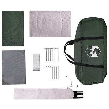 Familietelt Army Grøn 420 x 305 x 200 cm Polyester og Stål