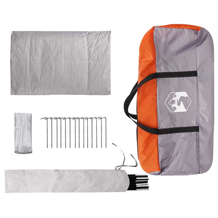 Hyttetelt med tag Grå og orange 210 x 210 x 138 cm Polyester