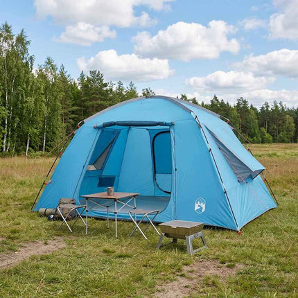 Hyttetelt med tag Blå 400 x 210 x 180 cm Polyester