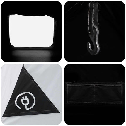 Hyttetelt med tag Hvid Blackout 400 x 210 x 180 cm Polyester