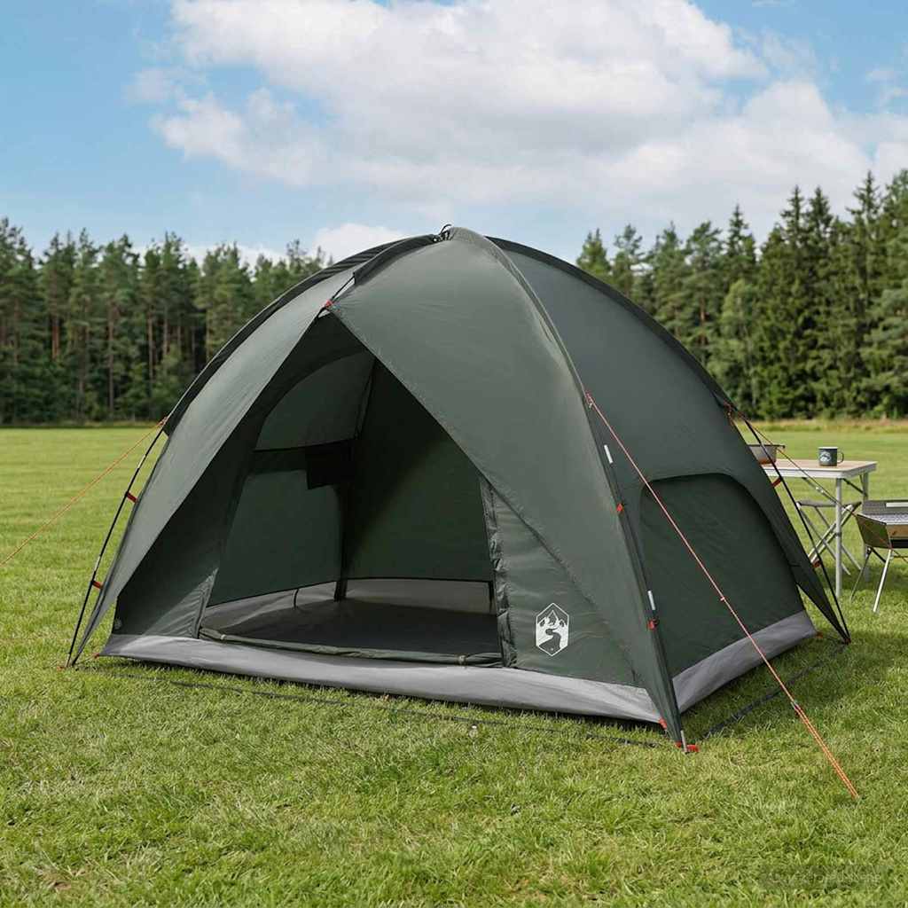 Camping telt med regnslag vandafvisende Kuppel Army Grøn