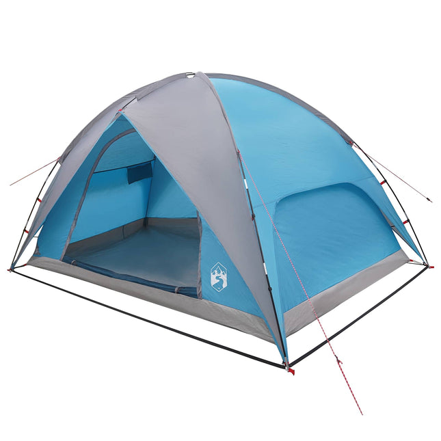 Camping telt med regnslag vandafvisende 4-personers Blå
