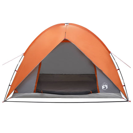 Camping telt med regnslag vandafvisende Kuppel Grå og orange