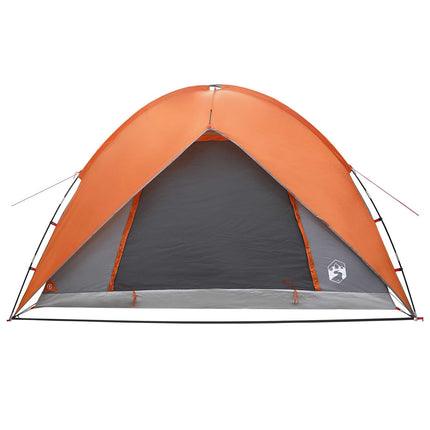 Camping telt med regnslag vandafvisende Kuppel Grå og orange