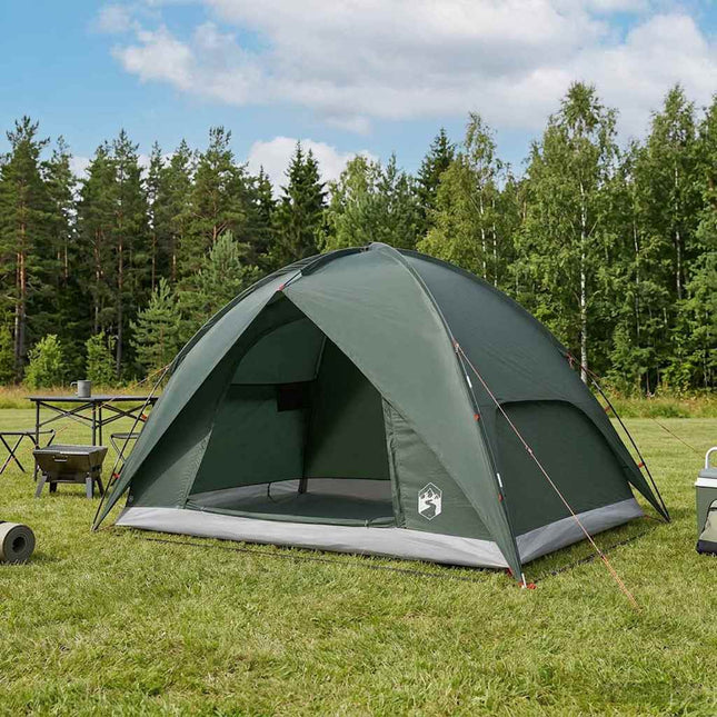 Camping telt med regnslag vandafvisende 4-personers Army Grøn