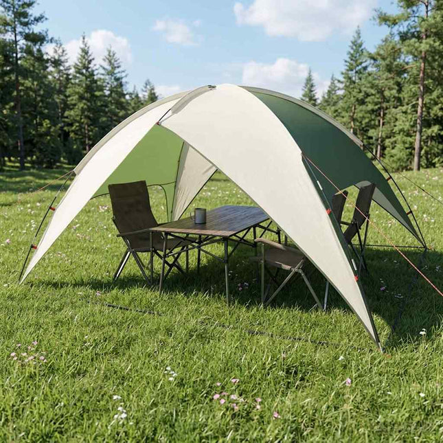 Camping telt med regnslag vandafvisende 4-personers Grøn