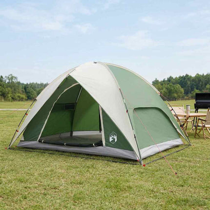 Camping telt med regnslag vandafvisende Grøn 360 x 245 x 185 cm