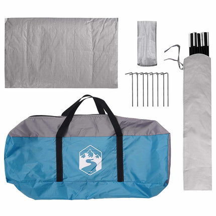Camping telt med regnslag vandafvisende Blå 360 x 245 x 185 cm