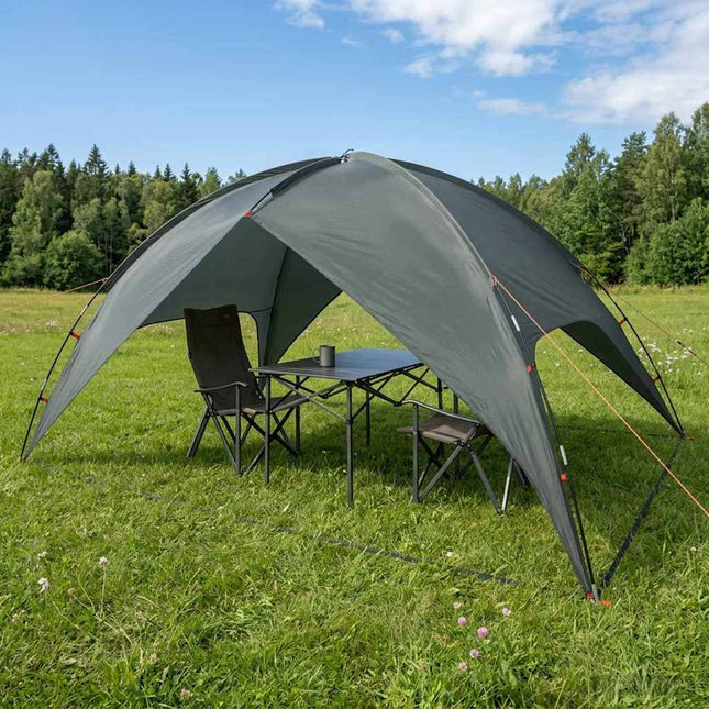 Camping telt med regnslag vandafvisende 4-personers Army Grøn