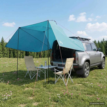 Bil Telt 350 x 250 cm Blå Polyester og Stål