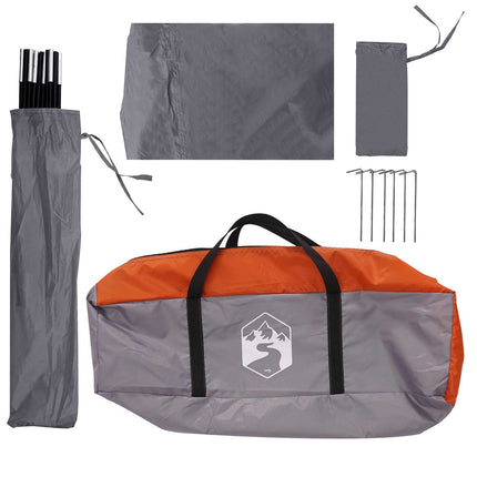 Bil Telt 350 x 250 cm Grå og orange Polyester og Stål