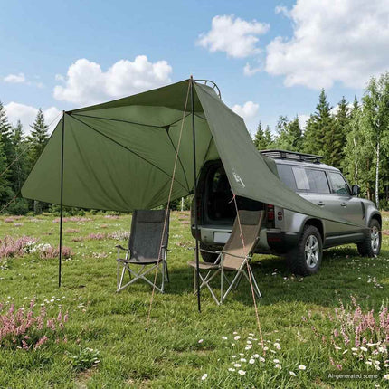 Bil Telt 350 x 250 cm Army Grøn Polyester og Stål