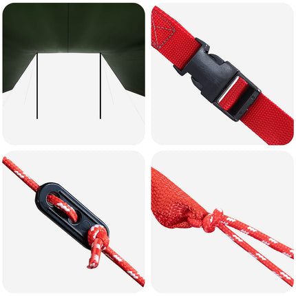 Fartøjs Markise Army grøn 518 x 580 x 215 cm Polyester og Stål