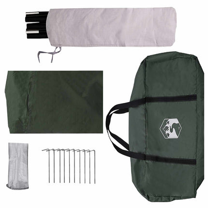 Tailgate awning vandafvisende 405 x 280 x 220 cm Army Grøn