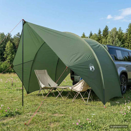 Tailgate awning vandafvisende 405 x 280 x 220 cm Army Grøn