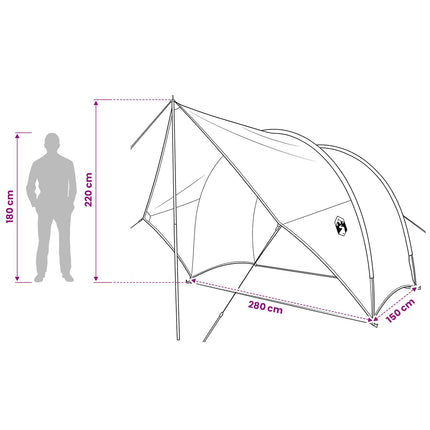 Tailgate awning vandafvisende Army Grøn 405 x 280 x 220 cm