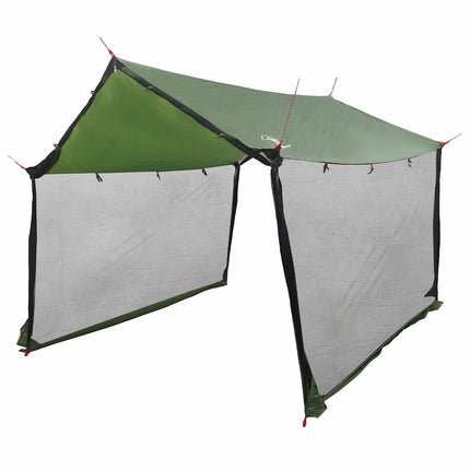 Camping tarp med mesh vægge Grøn 340 x 260 x 220 cm