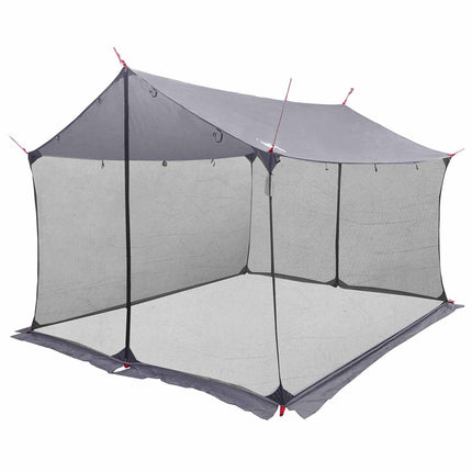 Camping tarp med mesh vægge Grå og orange 340 x 260 x 220 cm
