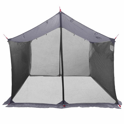 Camping tarp med mesh vægge Grå og orange 340 x 260 x 220 cm