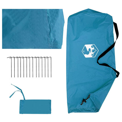 Camping tarp med mesh vægge Blå 270 x 210 x 210 cm