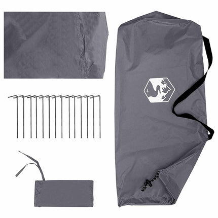 Camping tarp med mesh vægge Grå og orange 270 x 210 x 210 cm