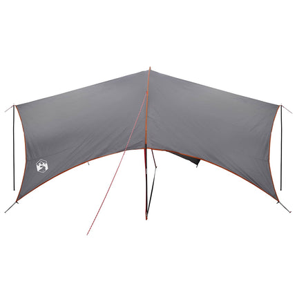 Camping tarp vandafvisende Grå og orange 550 x 400 x 230 cm