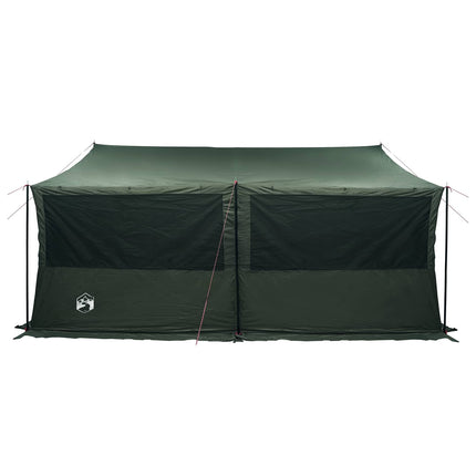 Familietelt Army grøn 450 x 400 x 265 cm Polyester og Stål