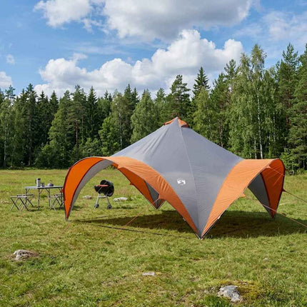 Party Tent Grå og orange 500 x 500 x 350 cm Polyester og Stål
