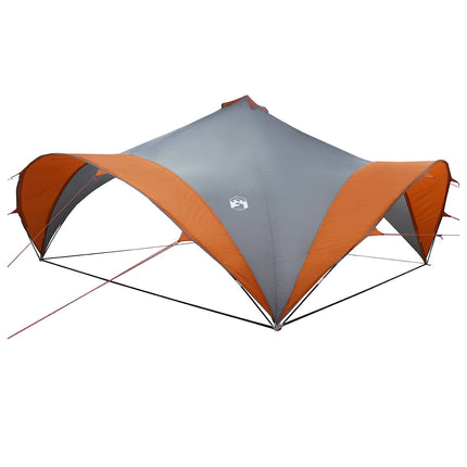 Party Tent Grå og orange 600 x 600 x 400 cm Polyester og Stål