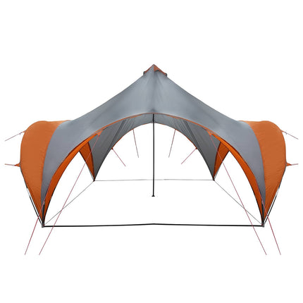 Party Tent Grå og orange 400 x 400 x 320 cm Polyester og Stål