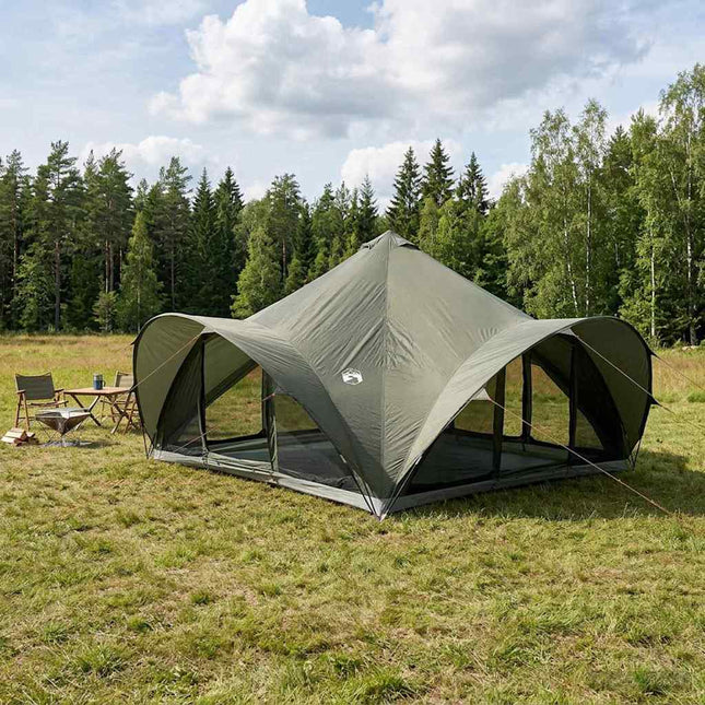 Tipi telt med tag Army grøn 18-Personer Polyester og Stål