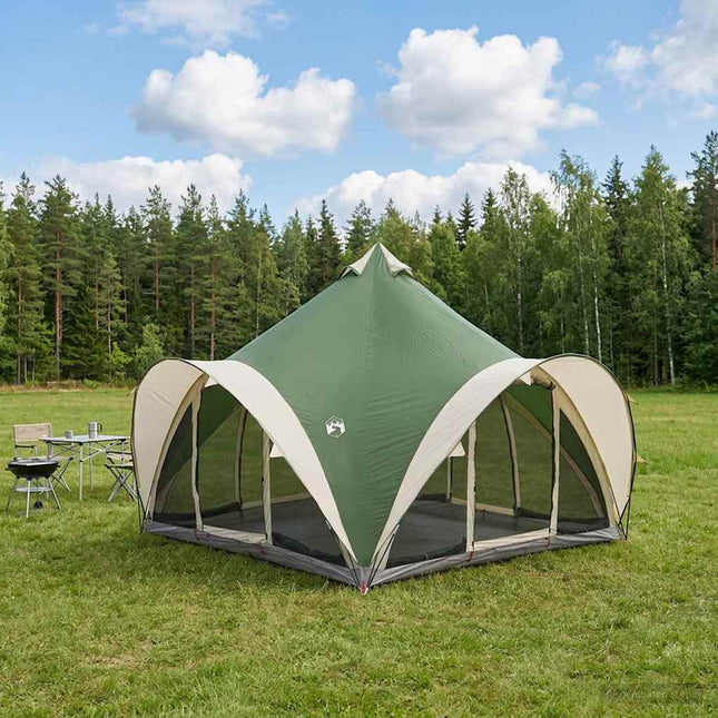 Tipi telt med tag Grøn 6-personers Polyester og Stål