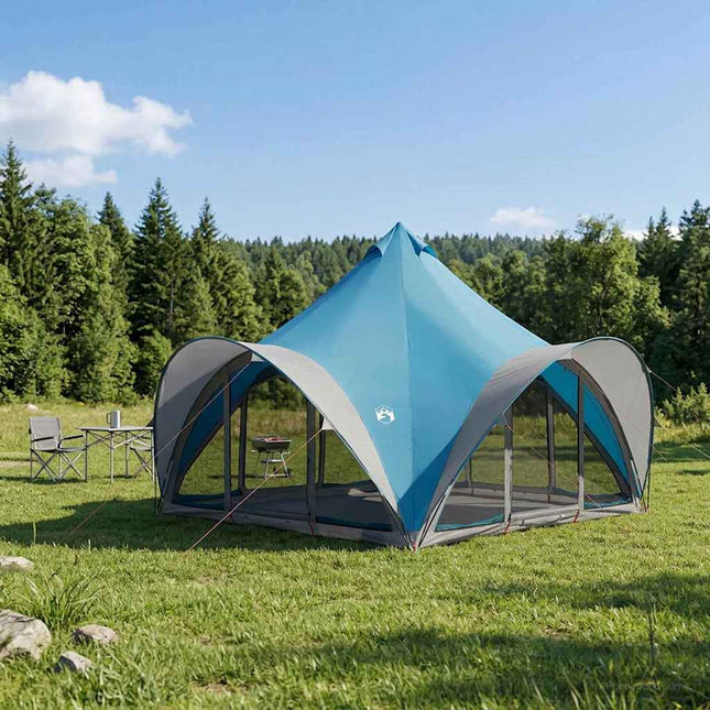 Tipi telt med tag Blå 6-personers Polyester og Stål