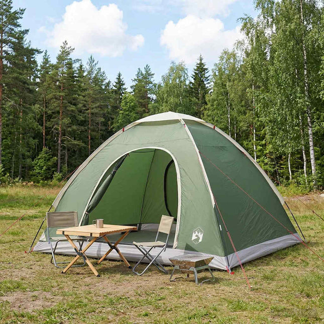 Camping telt med tag med luftventil Grøn 275 x 215 x 125 cm