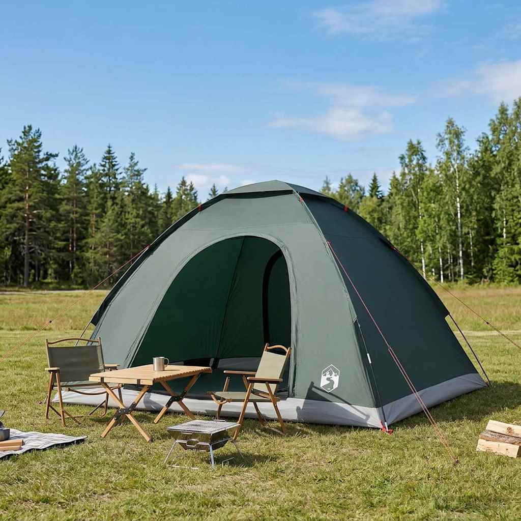 Camping telt med tag Army Grøn 275 x 215 x 125 cm billede