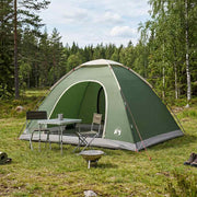 Camping telt med tag med luftventil Grøn 335 x 275 x 180 cm