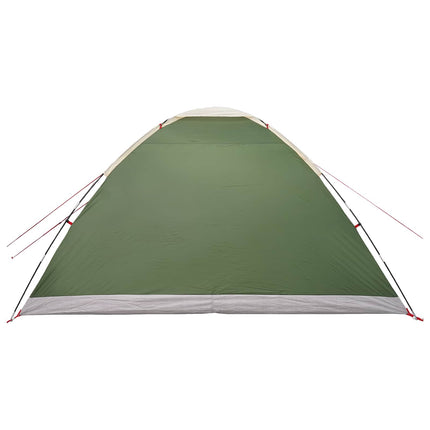 Camping telt 6-personers Grøn 185T Polyester med PU belægning