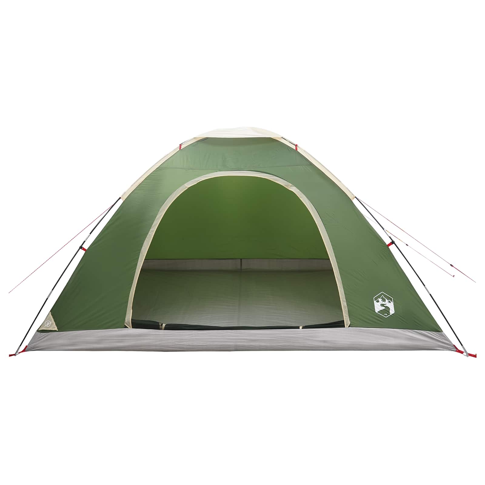 Camping telt med tag med luftventil Grøn 335 x 275 x 180 cm