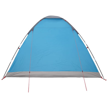 Camping telt 6-personers Blå 185T Polyester med PU belægning
