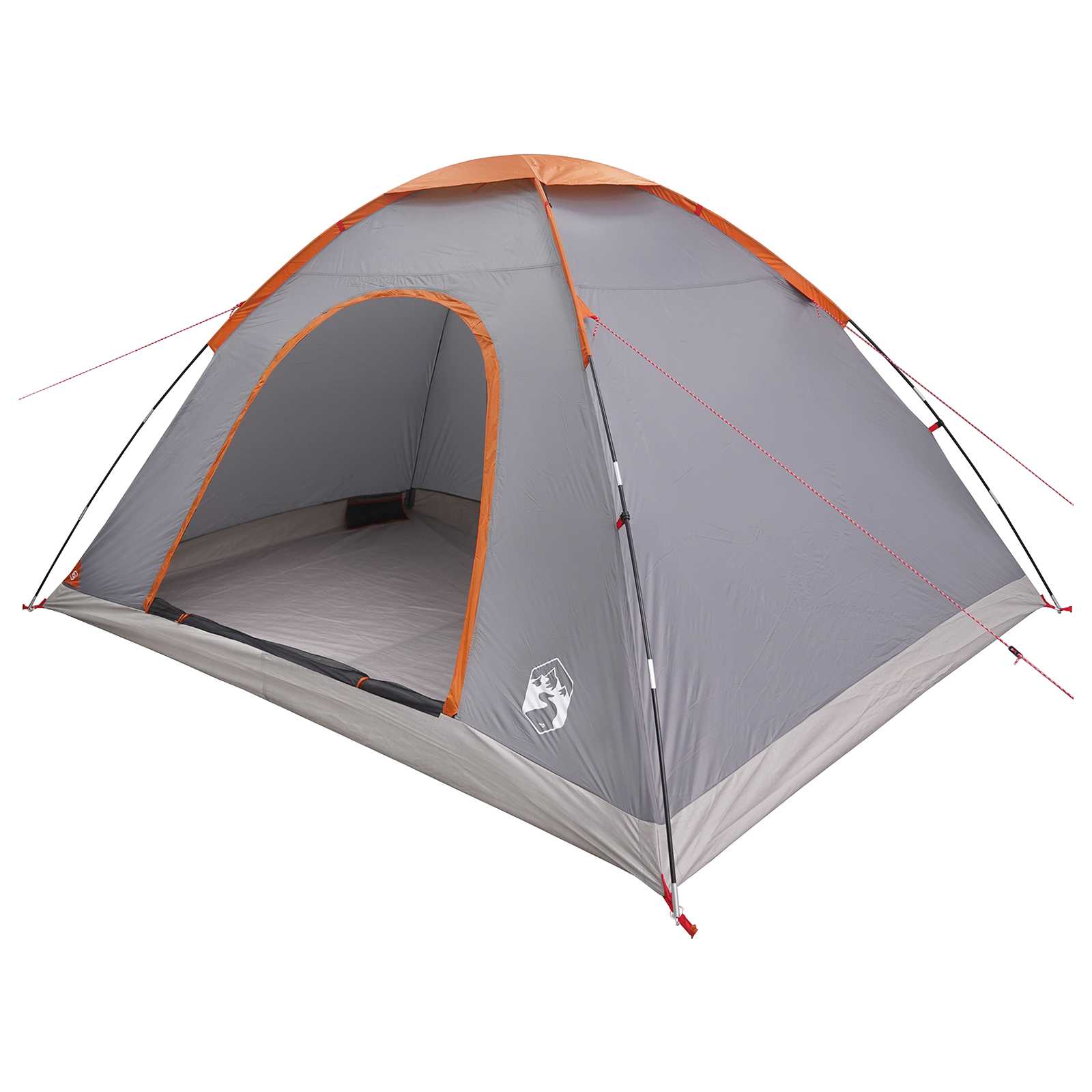 Camping telt med tag Grå og orange 335 x 275 x 180 cm