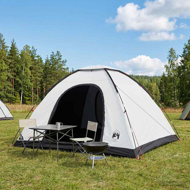 Camping telt med tag Hvid Blackout 335 x 275 x 180 cm
