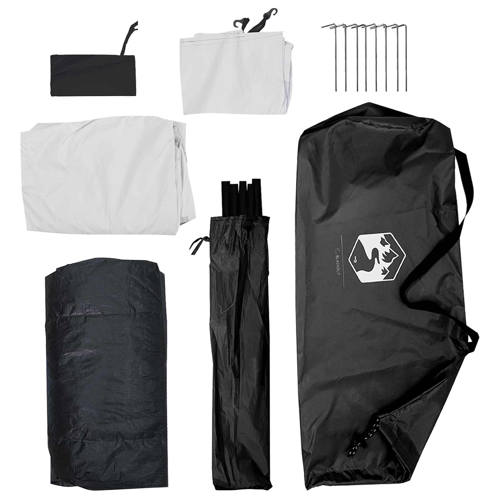 Camping telt Hvid Blackout 190 x 140 x 105 cm Polyester og Stål