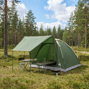 Camping telt med tag Grøn 4-personers Polyester og Stål
