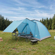 Camping telt med tag Blå 4-personers Polyester og Stål