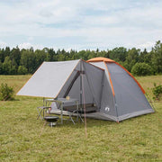 Camping telt Grå og orange 4-personers Polyester og Stål