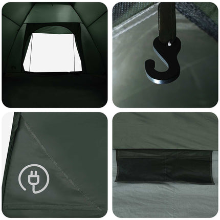 Camping telt 4-personers Army Grøn Polyester og Stål
